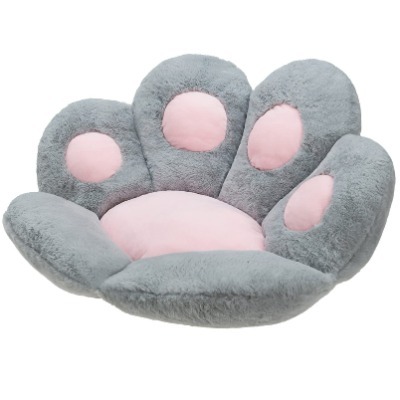 DITUCU Cat Paw Cushion Lazy Sofa Office Chair Cushion Bear Paw Warm Floor Cute Seat Pad for Dining Room Bedroom Comfort Chair for Health Building Grey（31.4x27.5inch）