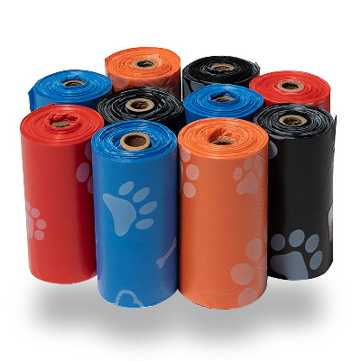 Best Pet Supplies Dog Poop Bags for Waste Refuse Cleanup, Doggy Roll Replacements for Outdoor Puppy Walking and Travel, Leak Proof and Tear Resistant, Thick Plastic - Mixed Colors, 150 Bags