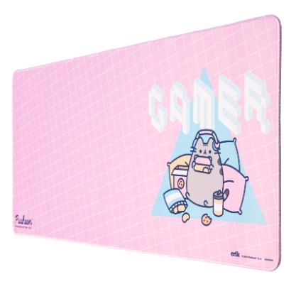 Official Pusheen Rose Collection XXL Mouse Mat - Desk Pad - 31.5" x 13.78" Non-Slip Rubber Base Mouse Pad, Gaming Mouse Pad, Keyboard Mouse Mat