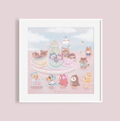 Animal Crossing Teacup Ride Art Print | Etsy Canada
