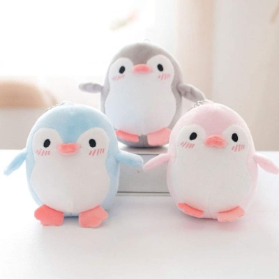 Foreen Lovely Penguin Animal Stuffed Doll Plush Toy Keychain Key Holder Bag Pendant Party Favor Gifts Toys for Boys Girls Kids Toddlers Random Color