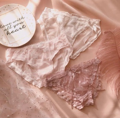 Set of 3 Ruffle Panties Lace Panties Cute Bow Lace Panties | Etsy