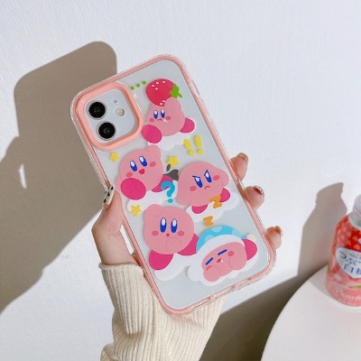 Cartoon Cute Pastel Kirby Dream Star Strawberry Soft TPU | Etsy