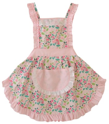 Womens Cooking Baking Apron | Ladies, Woman, Kitchen Chef Aprons with Pocket by CRB Fashion (Pink)