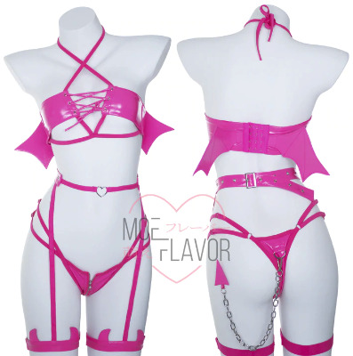 Pink Hell Rider Succubus Lingerie