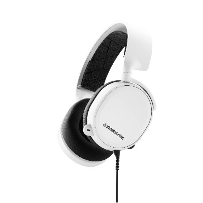 SteelSeries Arctis 3 Console - Stereo Wired Gaming Headset for Playstation 5/4, Xbox Series X|S, Nintendo Switch, VR, Android and iOS - White