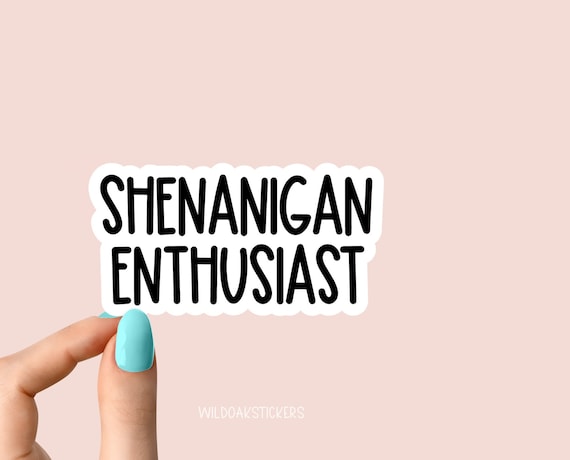 Shenanigan Enthusiast Laptop Stickers Funny Stickers Sarcasm | Etsy