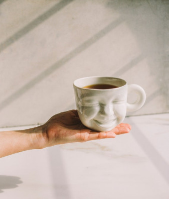 Funny Coffee Mug Pottery Face Mug Ceramic Mug Handmade Long | Etsy