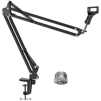 InnoGear Microphone Arm, Upgraded Mic Arm Microphone Stand Boom Suspension Stand with 3/8" to 5/8" Screw Adapter Clip for Blue Yeti Snowball, Yeti Nano, Yeti x and other Mic, Large