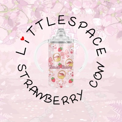 Personalized Strawberry Cow Sippy Cup  Includes Sippy Lid | Etsy