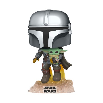 Funko 50959 POP Star Wars: The Mandalorian Mando Flying w/Jet Pack Collectible Toy, Multicolour