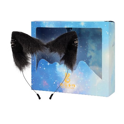 Cat Fox Wolf Ears Cosplay Long Fur Hair Headband Wolf Animal Anime Halloween Cosplay Costume for Girls