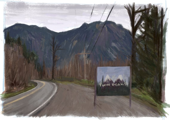 Twin Peaks Landscape  Mini Print 6x4 - Etsy Canada
