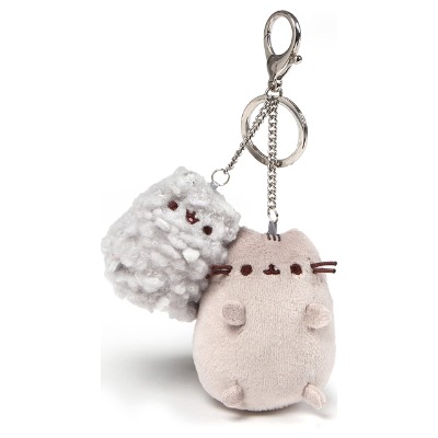 GUND Pusheen and Stormy Plush Deluxe Keychain Clip, Gray, 4.5"