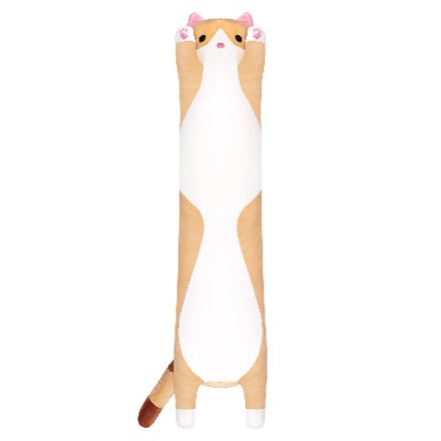 110cm Cats Plush Pillow,Hugging Doll Cushion, Long Stuffed Plush Soft Toy Cat Sleeping Sofa Bed Cuddly Toy Kids Baby Girls Boys Birthday Christmas