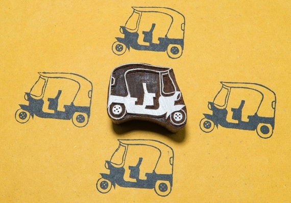 Tuk Tuk 173 Wood Block Stamp | Etsy