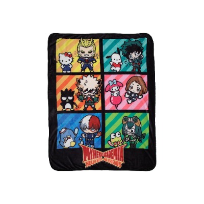 My Hero Academia and Sanrio Anime Cartoon Throw Blanket