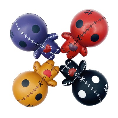 ASMFUOY Cute Ghost Squishies Toy Horror Voodoo Dolls Stress Relief Slow Rising Soft Squeeze Toys for Kids Halloween Christmas Thanksgiving Gift Collection (Black)