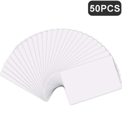 50 Pieces 215 Tag 215 NFC Cards ID PVC Cards 504 Bytes Memory Compatible with TagMo and Amiibo, NFC 215 Blank White Tag for NFC Phone and Device Available NFC Labels Card