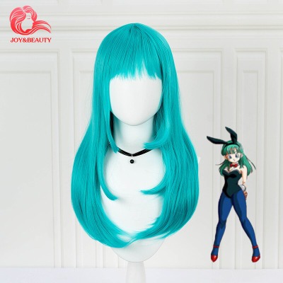 11.02US $ 55% OFF|Joy&beauty Hair Anime Bulma Wig 45cm Medium Long Straight Synthetic Hair For Women Costume Party Wig Green Japanese Anime - Synthetic Wigs(for White) - AliExpress