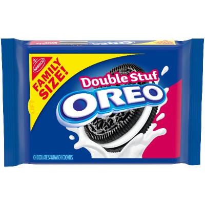 OREO Double Stuf Chocolate Sandwich Cookies, Family Size, Valentine Cookies, 20 oz
