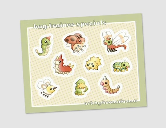 Small Bug Pokemon STICKER SHEET | Etsy Canada