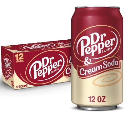 Dr Pepper Drink Can 355ml Pack , Cream Soda, 4260 Millilitre, (Pack of 12)