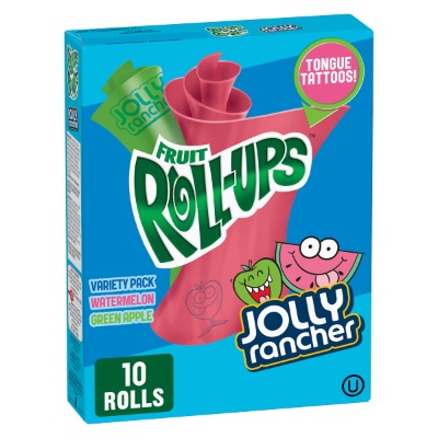 Betty Crocker Gluten Free Fruit Roll-Ups Variety Pack Jolly Rancher Green Apple and Watermelon, 141 Grams