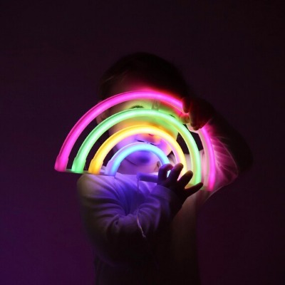 Rainbow Mini Neon Light  Pink / Green / Yellow / Blue LED | Etsy Canada