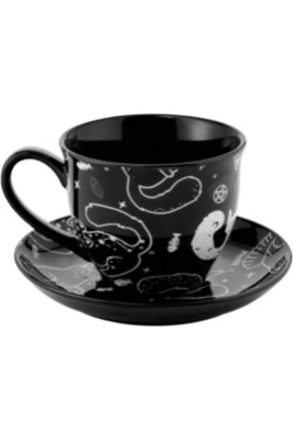 Killstar Teacup with saucer - Catnap