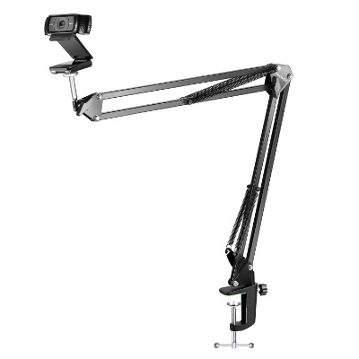 Neewer Desktop Clamp Adjustable Suspension Boom Scissor Arm Stand Holder 360 Degree Rotation Swivel Mount, Load up to 2.2 pounds/1 kilograms for Logitech Webcam C922 C930e C930 C920 C615 C960 C980 pro