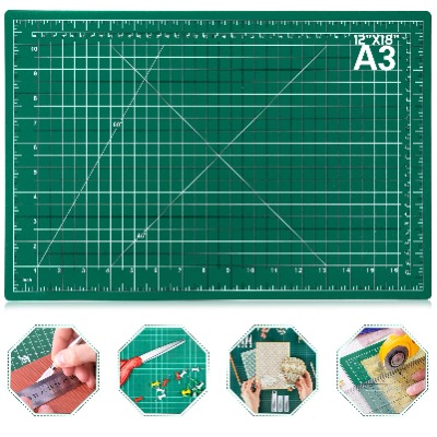 Self Healing Sewing Mat, Anezus 12" x 18" Rotary Cutting Mat Double Sided 5-Ply Craft Cutting Board for Sewing Crafts Hobby Fabric Precision Scrapbooking Project