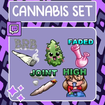 Cannabis Starter Emote Pack  Twitch Emote  Youtube Emote  - Etsy