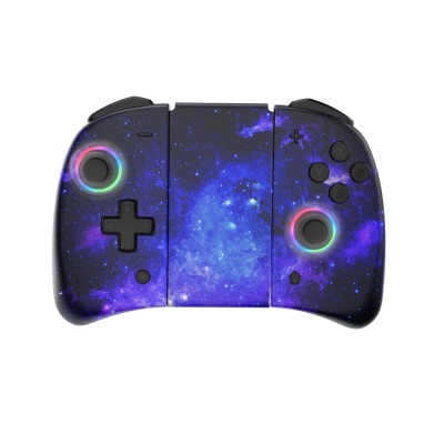 NexiGo Wireless Joypad Controller Compatible with Nintendo Switch/Switch OLED, Joycon Controllers with Vibration, Turbo, Mapping and LED Light, Replacement for Joycon Switch (Cosmic Nebula)