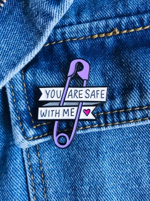 You Are Safe With Me Pin Badge | Etsy