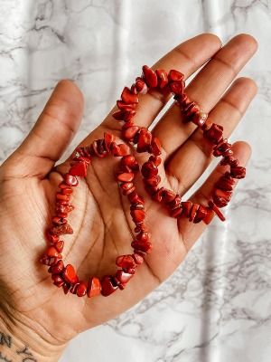 Red Jasper Chips Bracelet Ethically Sourced Jasper Healing | Etsy