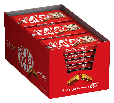 NESTLÉ KITKAT Classic Schokoriegel, Knusper-Riegel mit Milchschokolade  knuspriger Waffel, 24er Pack (24 x 41,5g)
