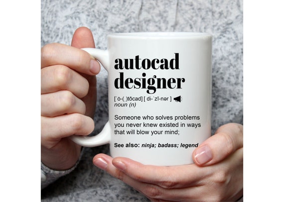 Funny Autocad Designer Gift Mug L Personalized Coffee Cup for | Etsy