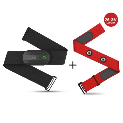 CooSpo Heart Rate Monitor,Bluetooth ANT+ Heart Rate Monitor Chest Strap,HRM Dual HR Monitor Sensor & CooSpo Heart Rate Chest Strap Replacement, Adjustable Elastic Soft Fitnesss Chest Band