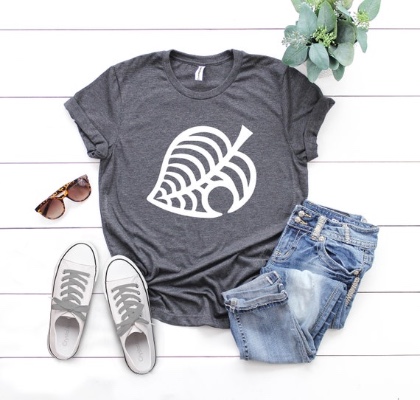 Animal Cros Sing Leaf Shirt Animal Cros Sing Women Shirt New | Etsy