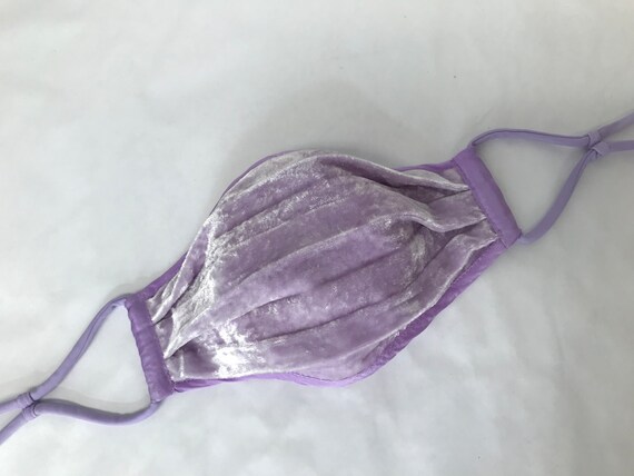 Face Mask Silk Velvet Lilac | Etsy
