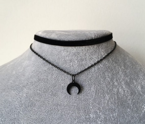 Moon Velvet Choker Necklace