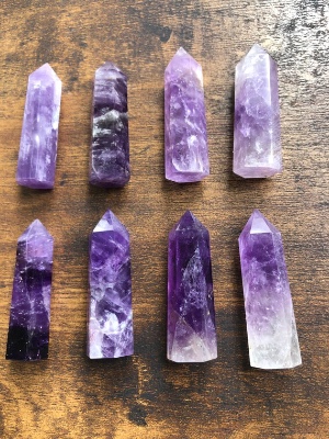 High Grade Amethyst Crystal Tower Wand Point 6cm Approx 25g | Etsy UK