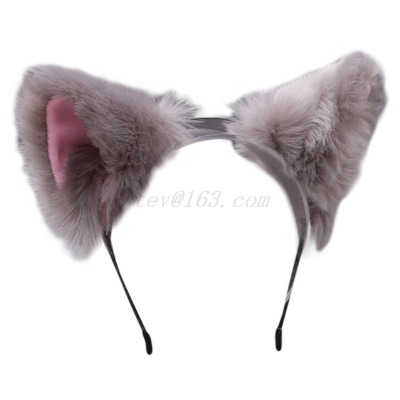 Diadema larga con orejas de gato para mujer, diadema realista de Lolita, Kawaii, Anime, para el pelo, para Cosplay y fiesta de Halloween|Accesorios para el pelo de mujer|   - AliExpress