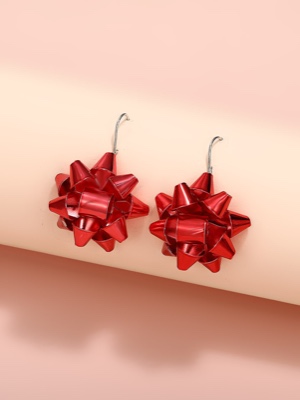 Christmas Flower Decor Drop Earrings