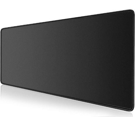 Aussienest Thick Gaming Mouse Pad, Extended Desk Size 80x30cm, with Double Stitched Edges, Large Mousepad with Waterproof Surface Non-Slip Mouse Mat for Gaming and Working at Home/Office, Black