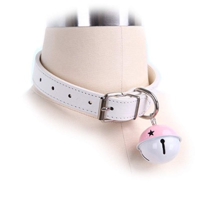 SSS-Swag Handmade Cosplay Choker Lolita Kitty Bell Collar Women Leather Bow Choker Necklace