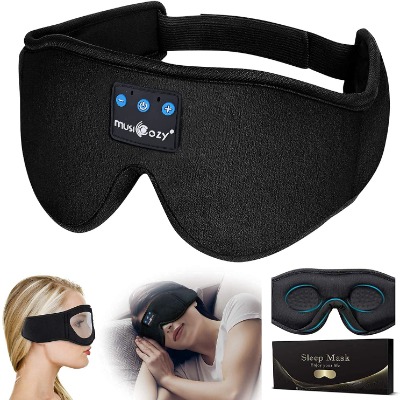 Bluetooth Sleep Mask,New Upgraded 3D Contoured Sleep Headphones Sleep Mask Men  Women,Wireless Music Eye Mask 100% Blackout Sleeping Mask Blindfold,Great for Travel/Nap/Yoga/Meditation/Night