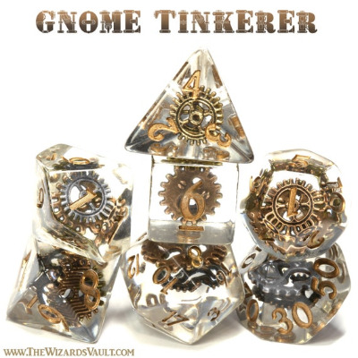 Gnome Tinkerer Dice Steampunk Dice Set With Gear Inclusions | Etsy