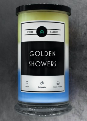 Decent Candles--Golden Shower candle